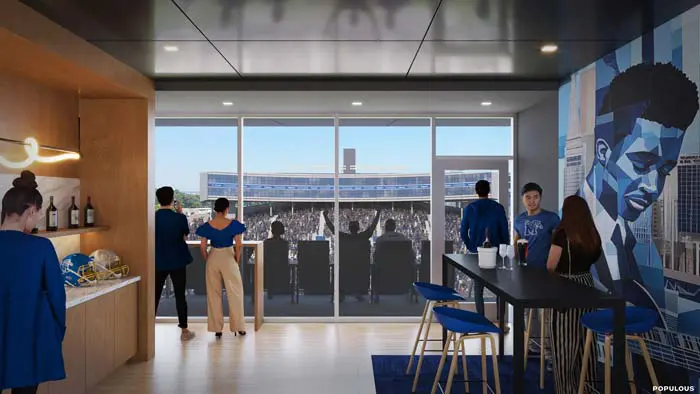 Rendering of inside of one of the suites